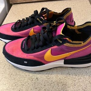 Nike Women's Vibrant Pink and Yellow Sneakers size 6.5 NWOT